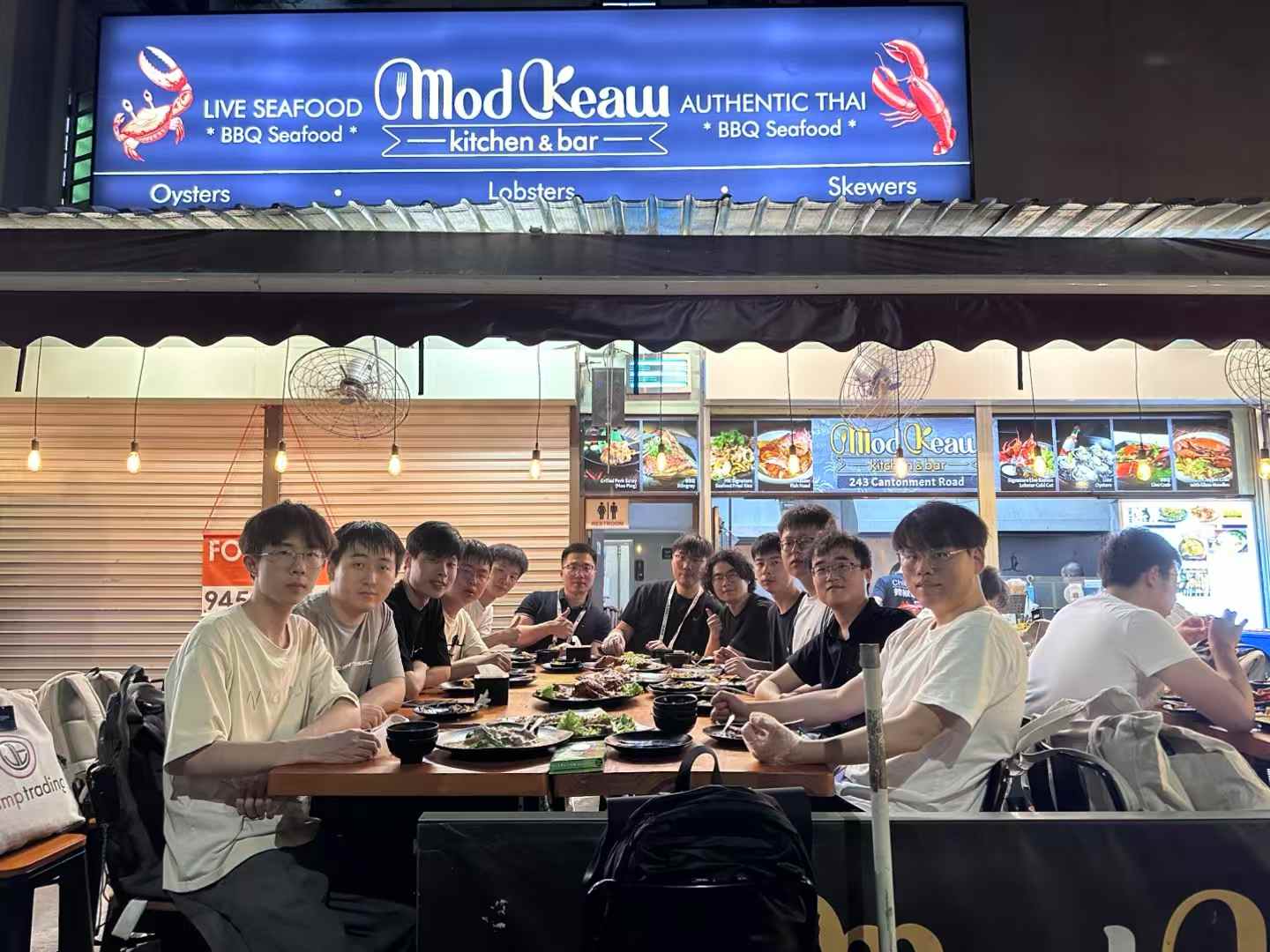Group members together